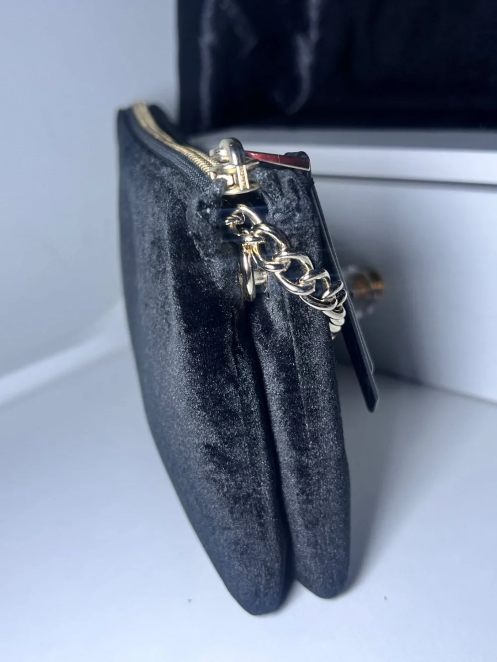 Kate Spade Black Duo Suede Convertible Mini Clutch Bag